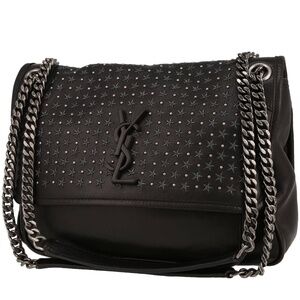 RARE YSL NIKI Medium Chain Bag in Lambskin Leather decorated with Lurex Stars